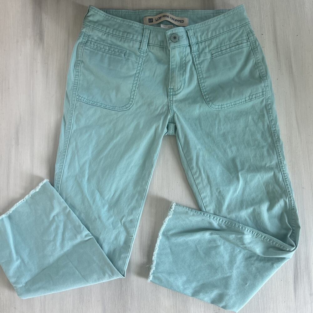 Gap Low Rise Cropped Capris Women's Size 0 Light Blue- Vintage